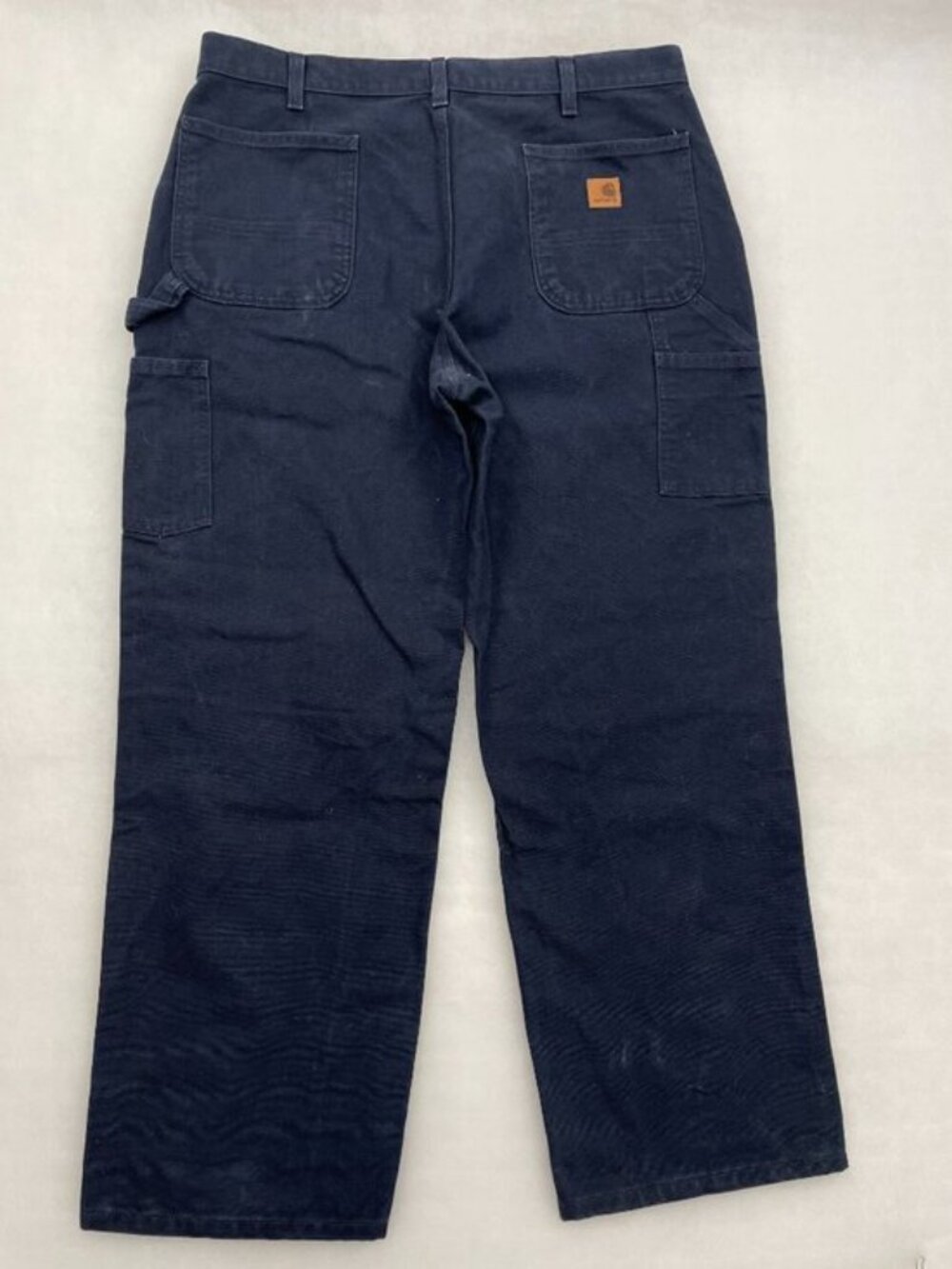 Carhartt B11 MDT Dungaree Fit Duck Canvas Work Pants Navy Blue Jeans Men's 38x30